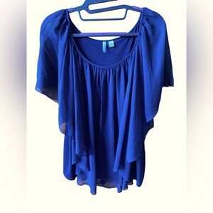 Chic Navy Blue Women's Blouse